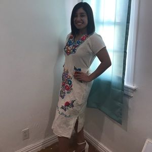 Authentic Mexican Embroidered Dress